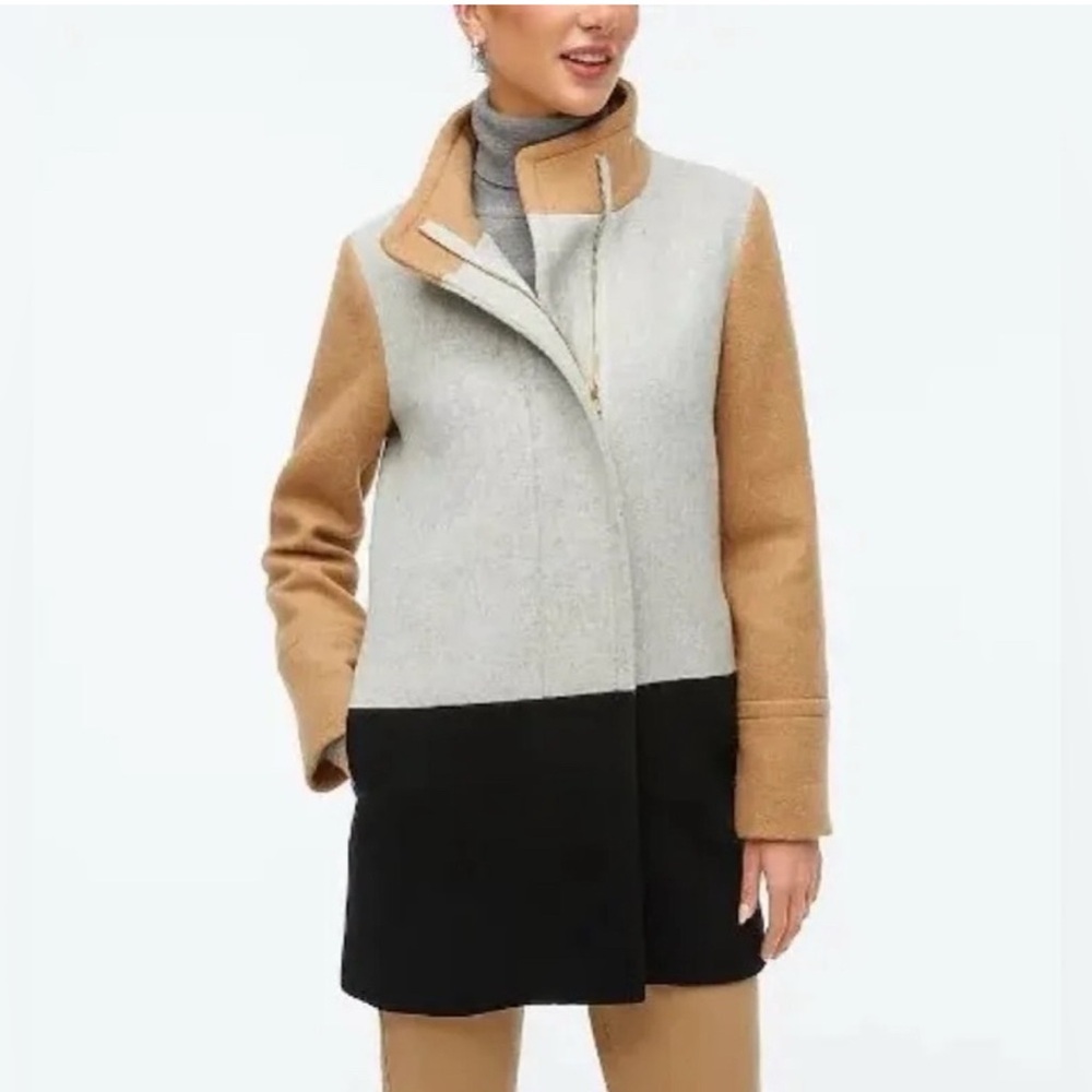 J. Crew Colorblock City Coat